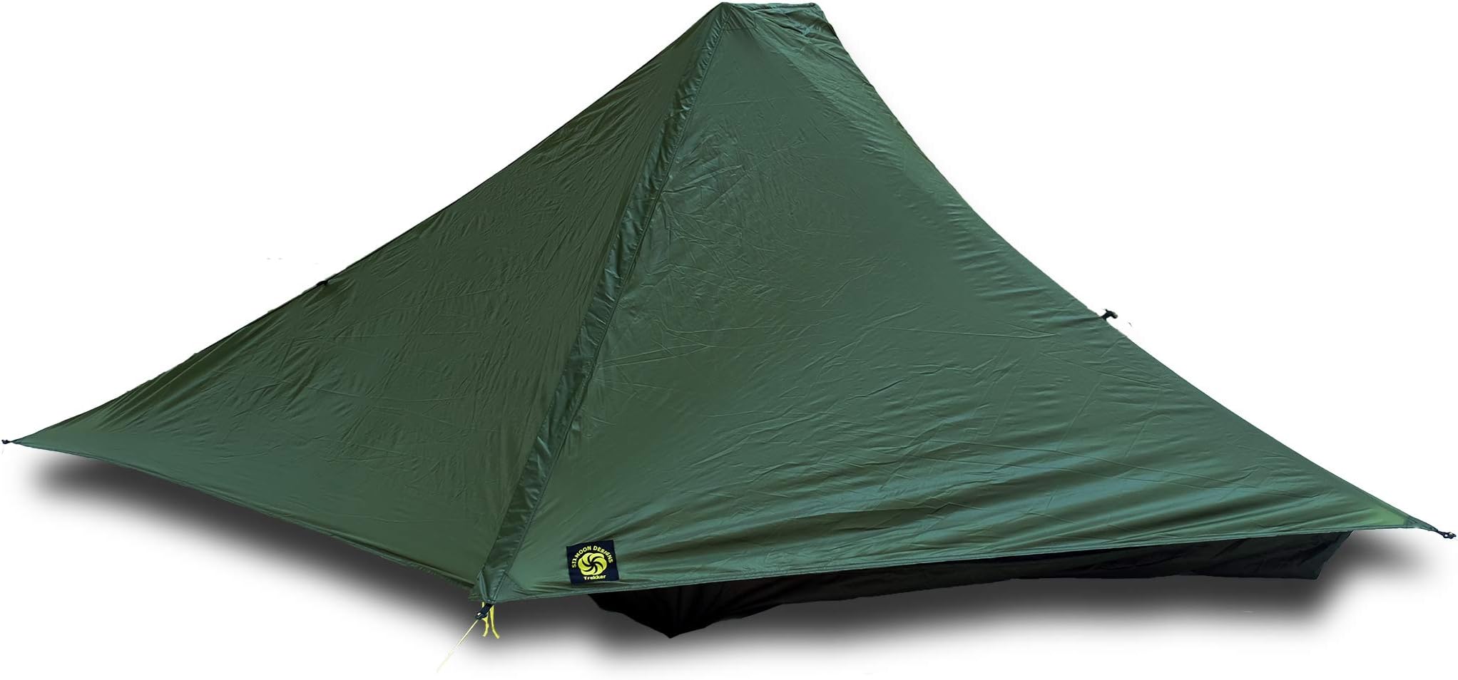 Skyscape Trekker Dark Green 1 Person 28 oz. Ultralight Backpacking Tent. Our Longest Shelter. Floor Stretches Over 8 ft Long. 100% Silicone Coated Polyester Construction.