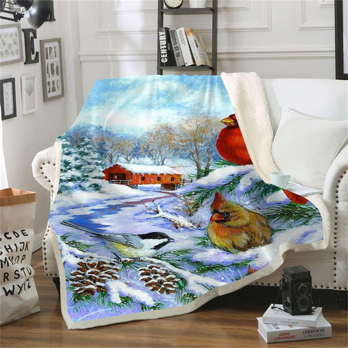 Couverture perroquet en polaire pour cocooning sur canapé et nuits douillettes