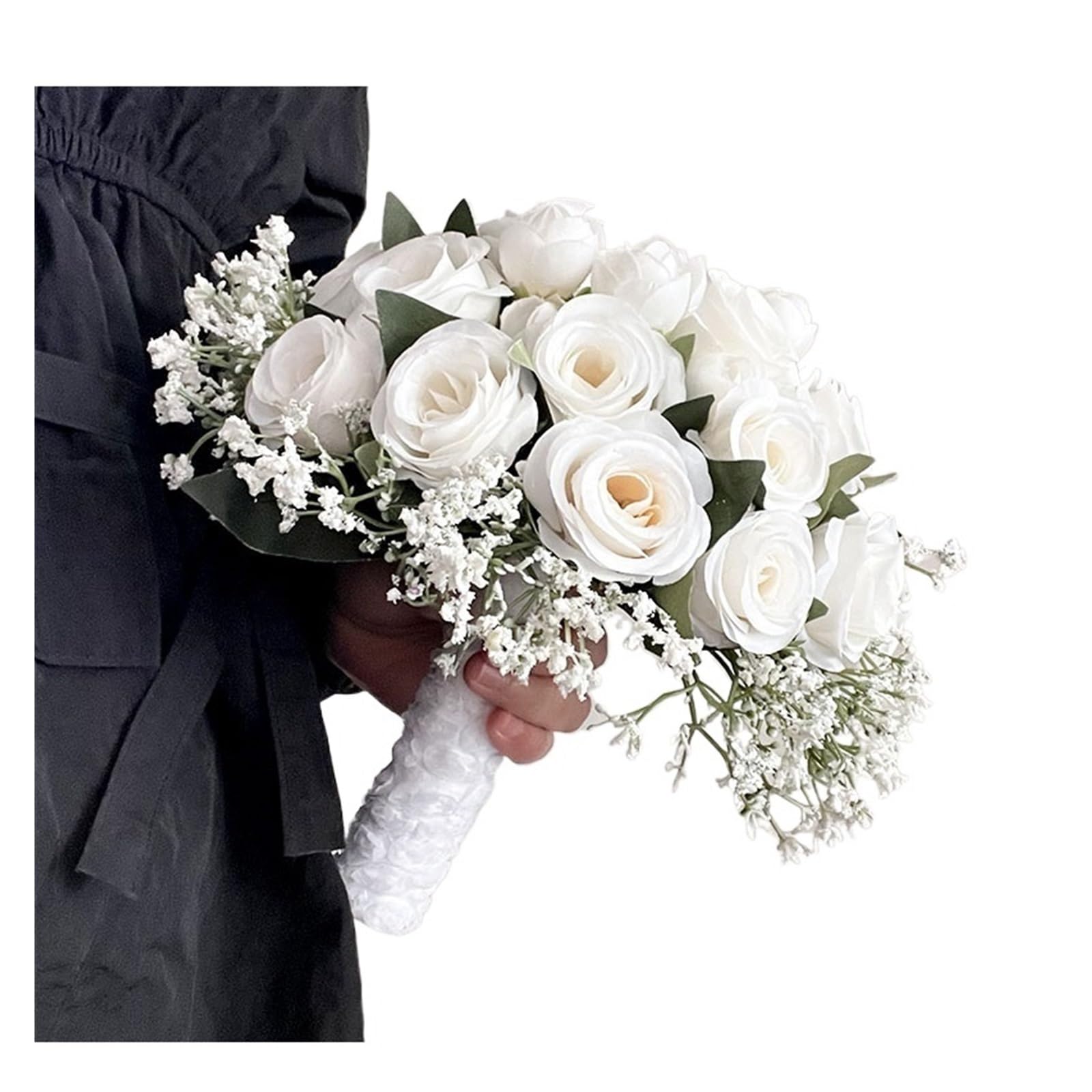 SHENJMAI Artificial Flower Bouquet Bridal Bouquet Bridesmaid Wedding Marriage Artificial Flowers Accessories Centerpieces(Type 13)