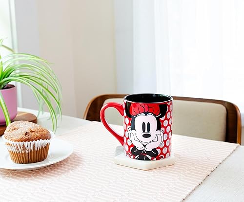 Miniatura 5 de Silver Buffalo Disney Minnie Mouse Rock the Dots - Taza de cerámica de 14 onzas
