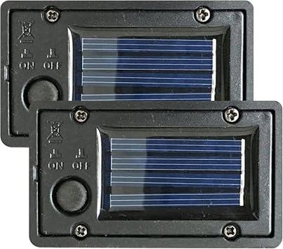 Solar Replacement Top Solar Batteries for Solar Lights 2Pcs Battery Box Replacement Solar Light Parts 2.8x1.6 Solar Lantern Replacement Top with Light Sensor Garden Solar Light Kit
