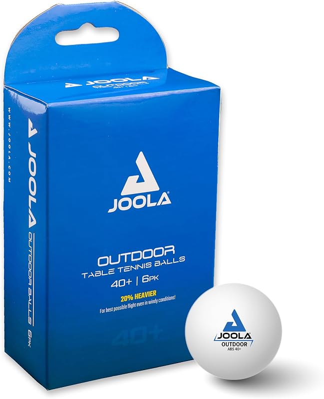 Pelotas de tenis de mesa al aire libre - Paquete de 6 pelotas de ping pong de tamaño regulable de 40 mm para entrenamiento y juego recreativo - Diversión como juguete para gatos - Compatible con interiores y exteriores - Blanco