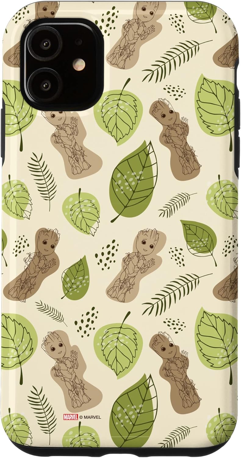 iPhone 11 Marvel Studios’ I Am Groot Leaf Pattern Case