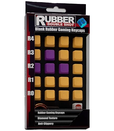 TAI-HAO Blank Rubber Gaming Keycaps : Blank No.1 Compatible with All MX Types Keyboards