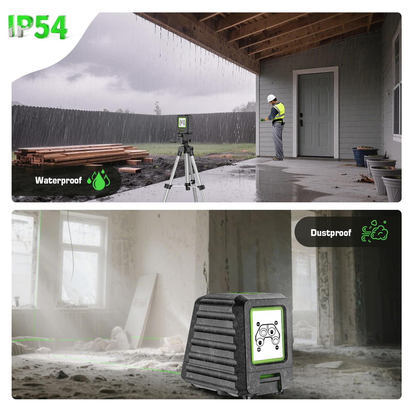 Huepar Laser Level & 40in Tripod - Level Projects Easily -8