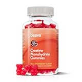 Creatine Monohydrate Gummies - 30 Servings - Vegan Creatine Chews for Muscle Growth, Muscle Recovery, Workout Recovery, Anaerobic Endurance - No Loading Phase - No Bloating - Strawberry - Low Sugar