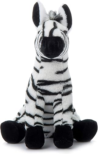 Miniatura 2 de The Petting Zoo Animal de peluche de cebra, regalos para niños, animales zoológicos salvajes Onez, juguete de peluche de cebra de 12.0in