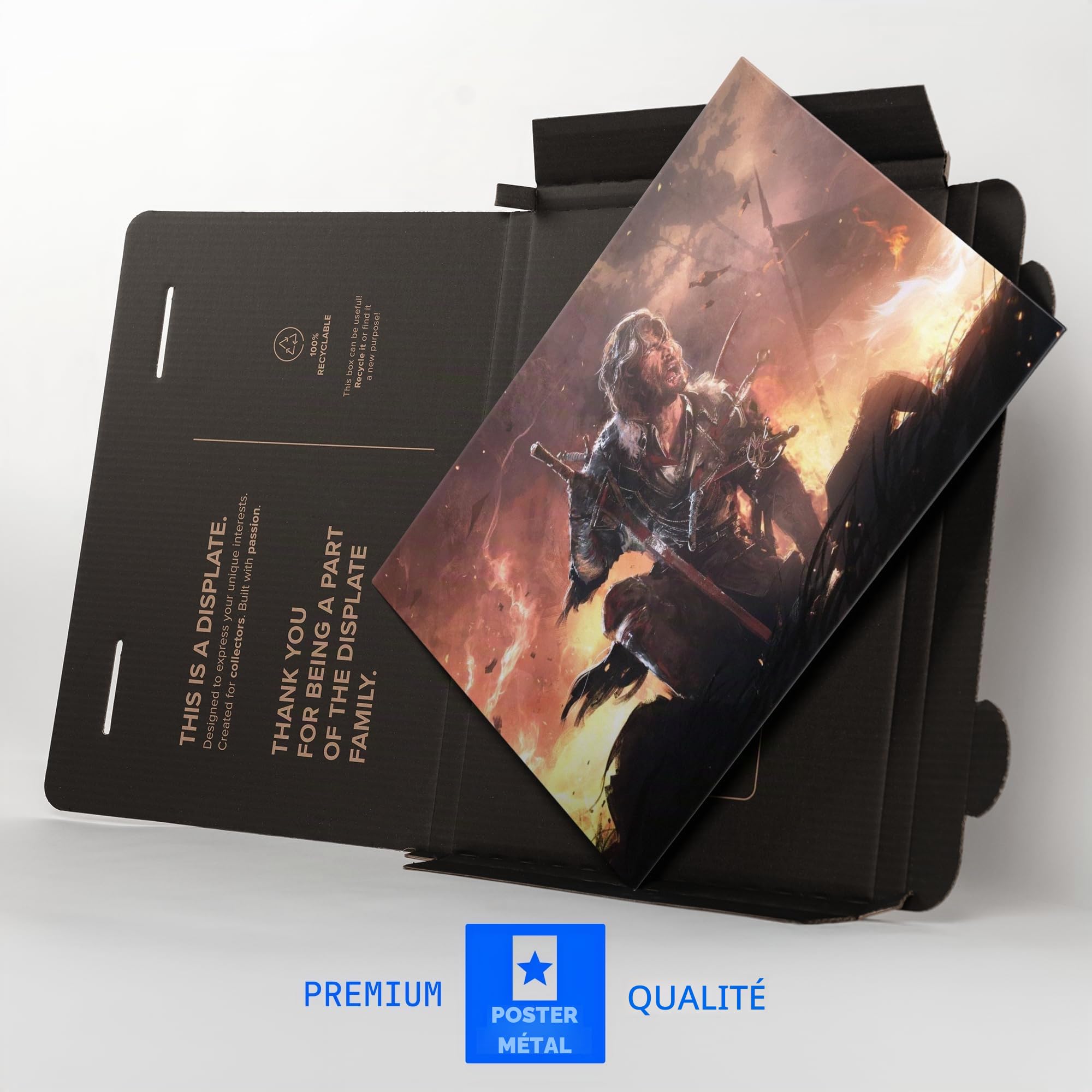 Displate Officiel Clair Obscur: Expedition 33 Poster - Verso in Battle - Métallique Fixation Magnétique Licence Officielle Image Affiche de Haute Qualité 45 cm x 32 cm