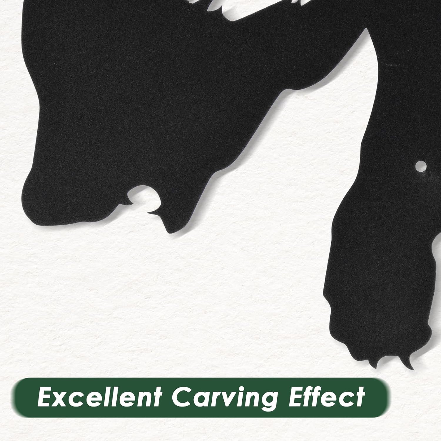 Sanwarm 3 Pieces Metal Bear Farmhouse Wall Decor, Black Abstract Mountain Wall Art Decors Forest Pine Tree Animal Deer Modern Rustic Hanging Decoration for Home Bathroom Living Room Bedroom Office