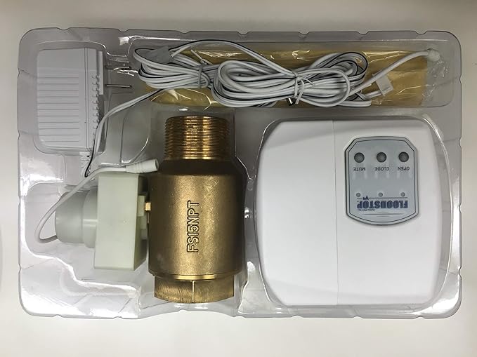 FloodStop Water Heater Leak Detector Kit with Automatic Water ShutOff