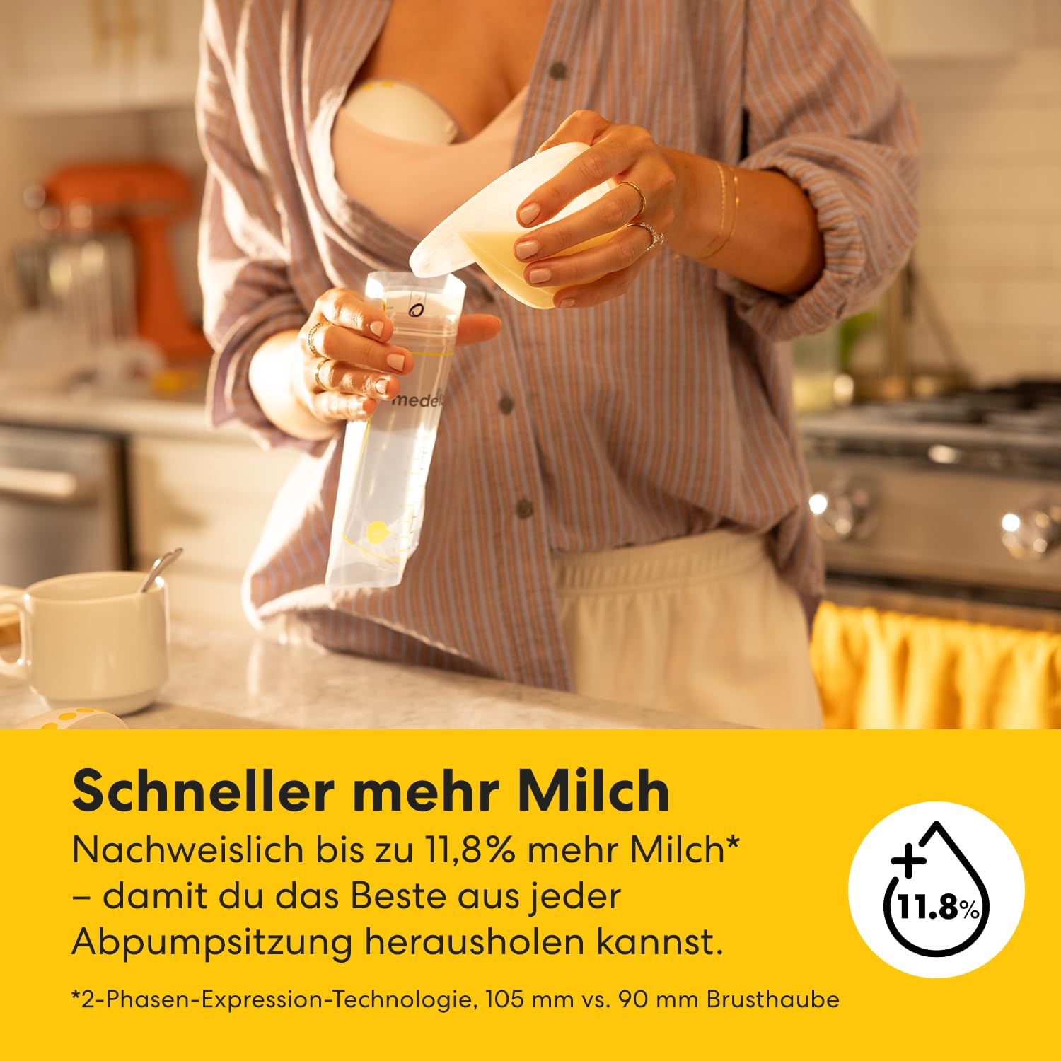 Medela Motion InBra tragbare elektrische Milchpumpe mit Aufbewahrungstasche