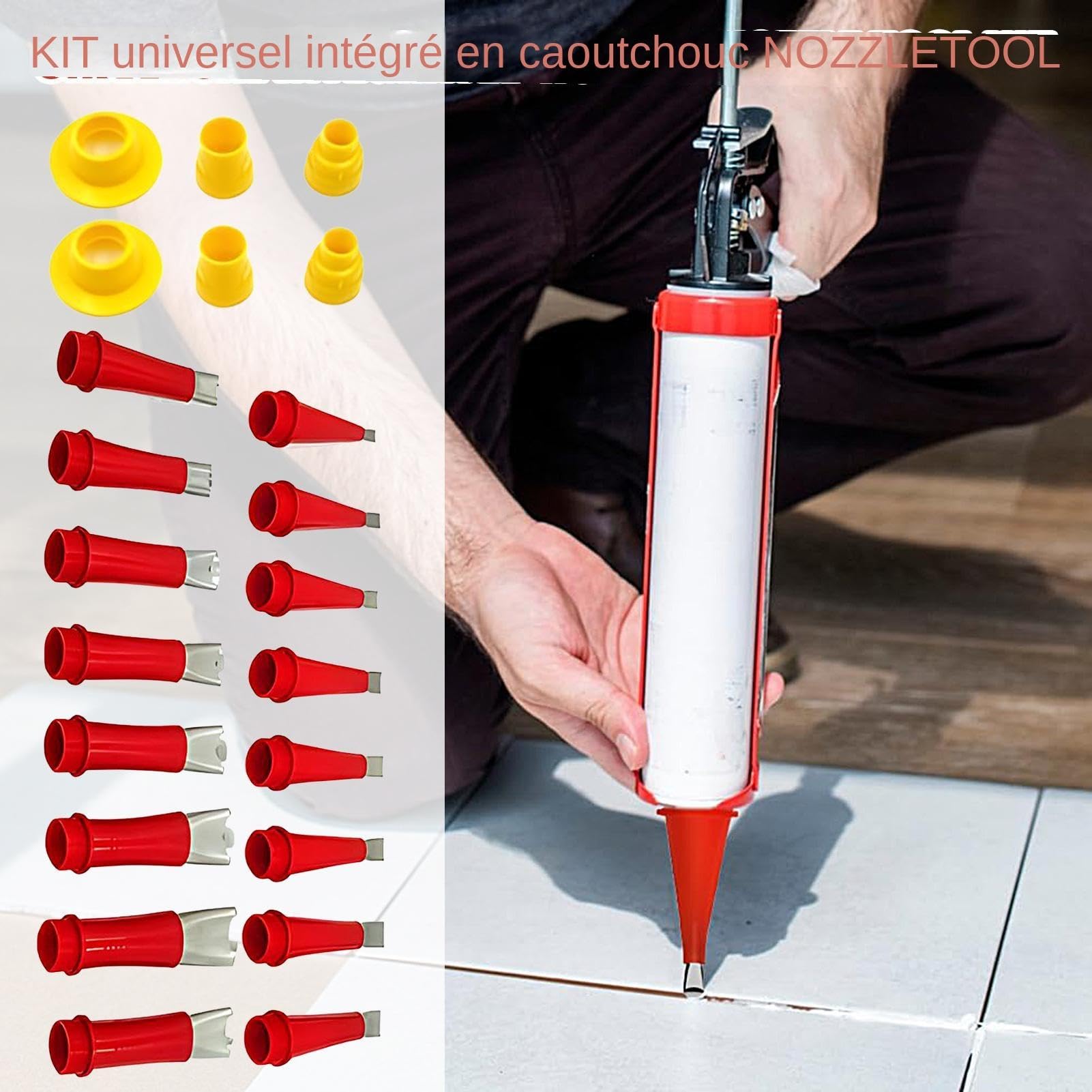 Pistolet à Calfeutrer à Colle Souple 310 Ml 1-4 Pouces, Pistolet à Colle Pneumatique En Verre