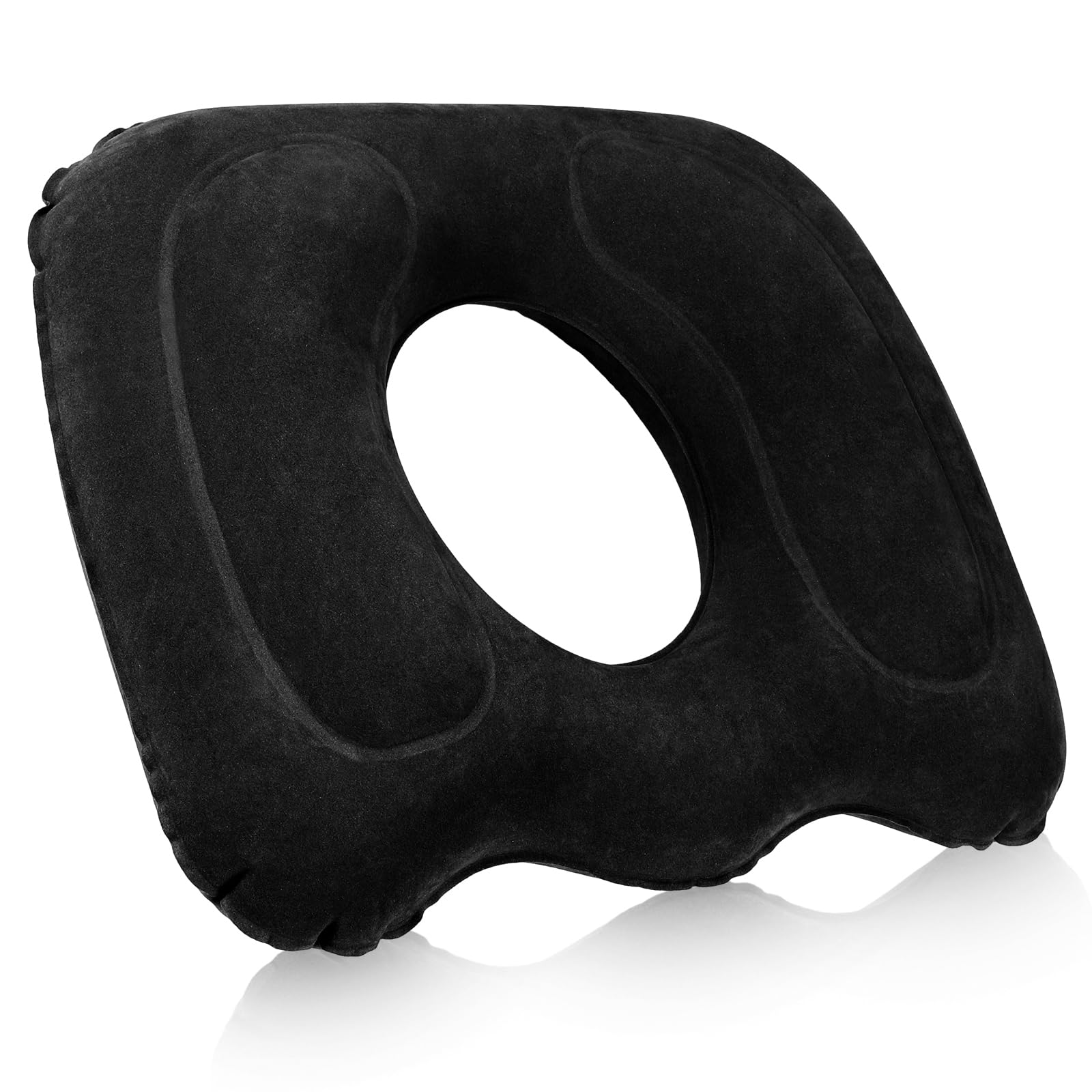 Leinuosen 1 Pcs Inflatable Seat Cushion 18.1'' x 15.7'' x4.7'' Pillow,Black