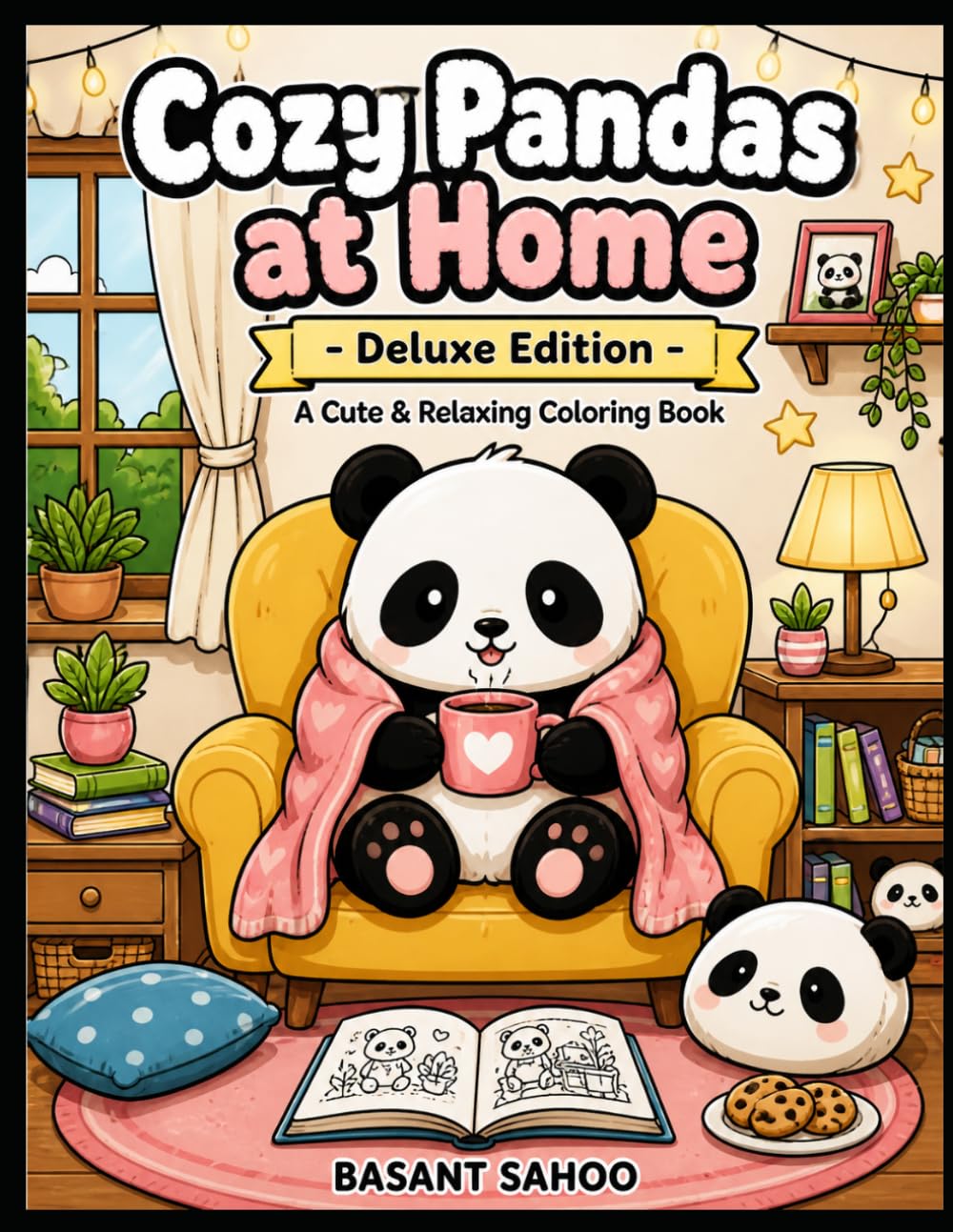 Cozy Pandas at Home: A Cute & Relaxing Coloring Book for Adults and Teens: 30 Adorable Panda Scenes for Stress Relief | Bold & Easy Designs Featuring ... and Everyday Life (Cozy Colouring Books)