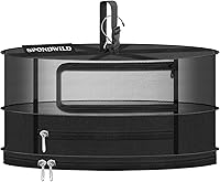 Vista 13 de Rejilla colgante de malla para colgar hierbas, pequeño estante de secado de plantas de 5 capas con cremallera tipo puerta y compartimento