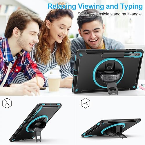 Vista 90 de Funda para Galaxy Tab S10 Ultra/S9 Ultra/S8 Ultra 14.6 INCH: Funda protectora de TPU para Samsung Tablet S9 Ultra/S8 Ultra 14.6" con soporte - Asa