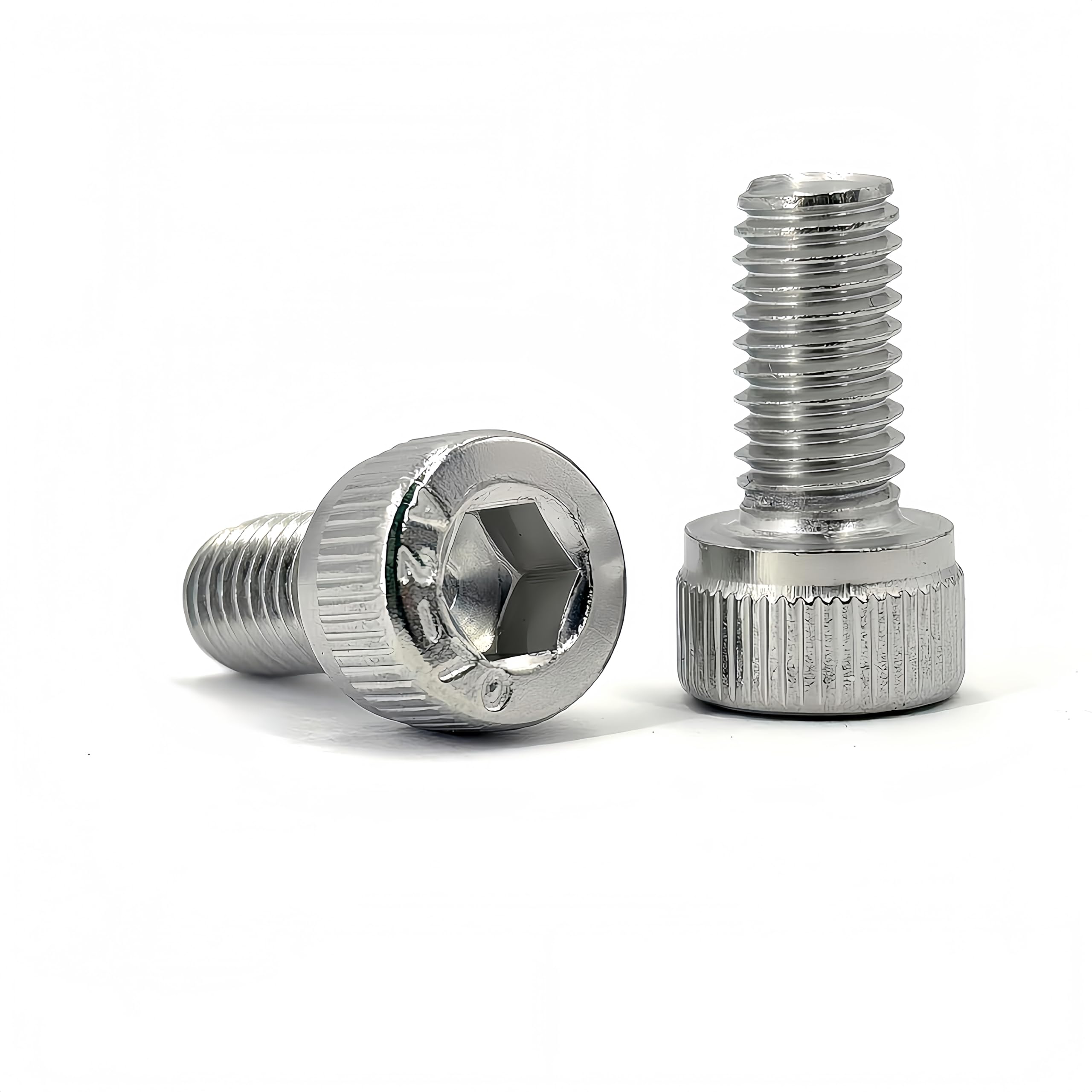 M4-0.7 x 8mm Socket Head Cap Screws, Stainless Steel 18-8 (304), Allen Socket Drive, Full Thread, Bright Finish, 50 PCS
