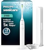 Philips Sonicare 3100 Series Electric Toothbrush - Sonic Toothbrush with Pressure Sensor, 3 Intensity Levels, EasyStart Feature, SmarTimer, 14-Day Runtime, Travel Case, White, HX4033/21, [New] - 1
