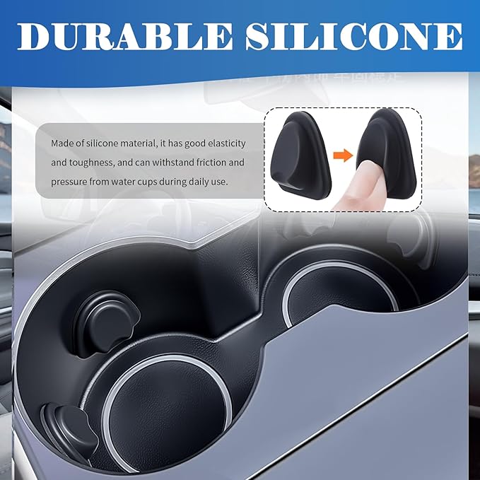 6 Insertos de Silicona para Portavasos de Coche - Antideslizantes miniatura 4