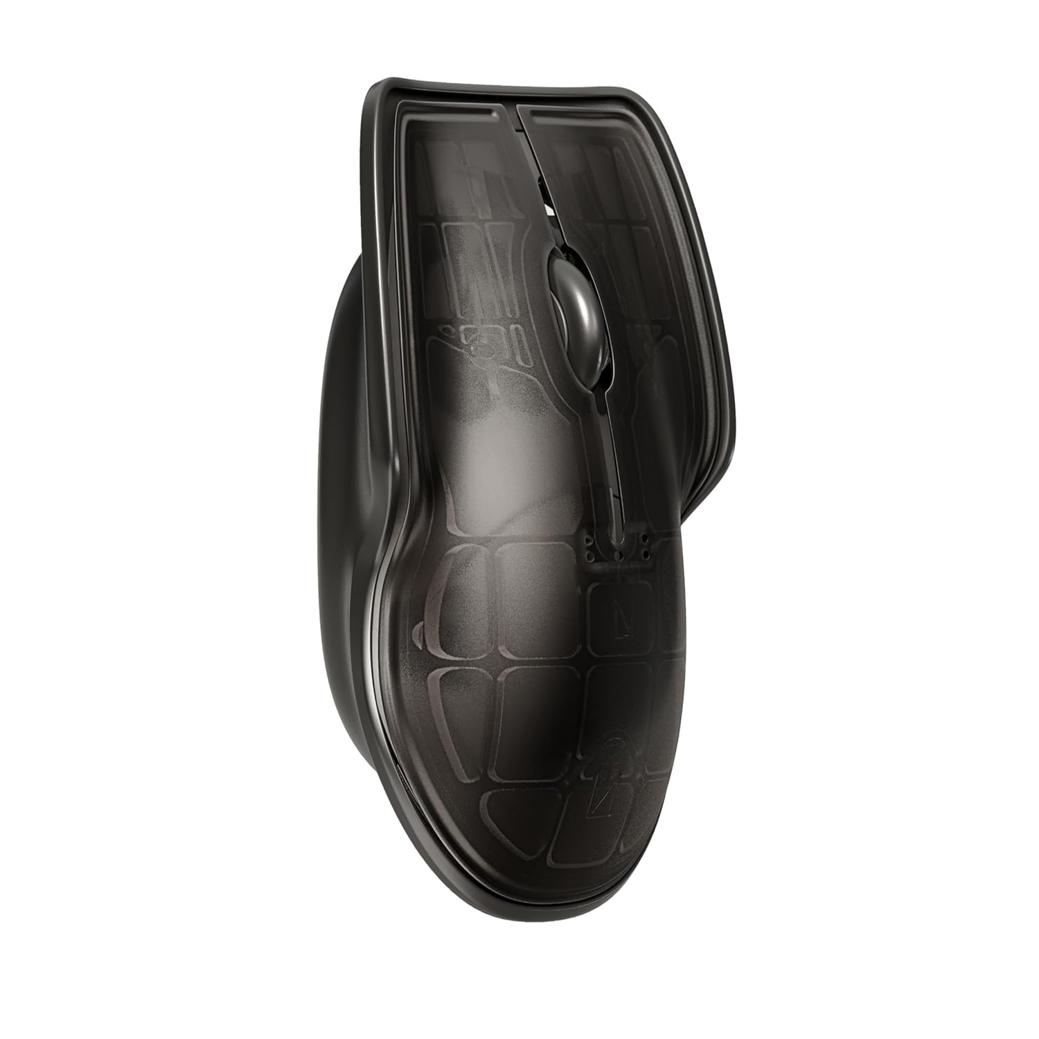 LUNAR ARTEFACTS Wireless Bluetooth Computer Mouse in Black on Black Chroma - Rechargable with Ambidextrous and Ergonomic Multi