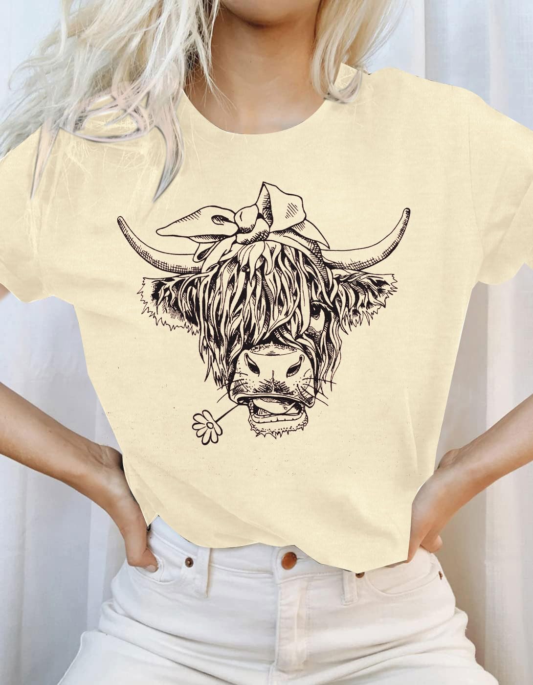 Cow Shirt Women Cute Cattle T-Shirt Vintage Western Short Sleeve Tops Western T Shirt Farm Life Tee Shirts - Image 2