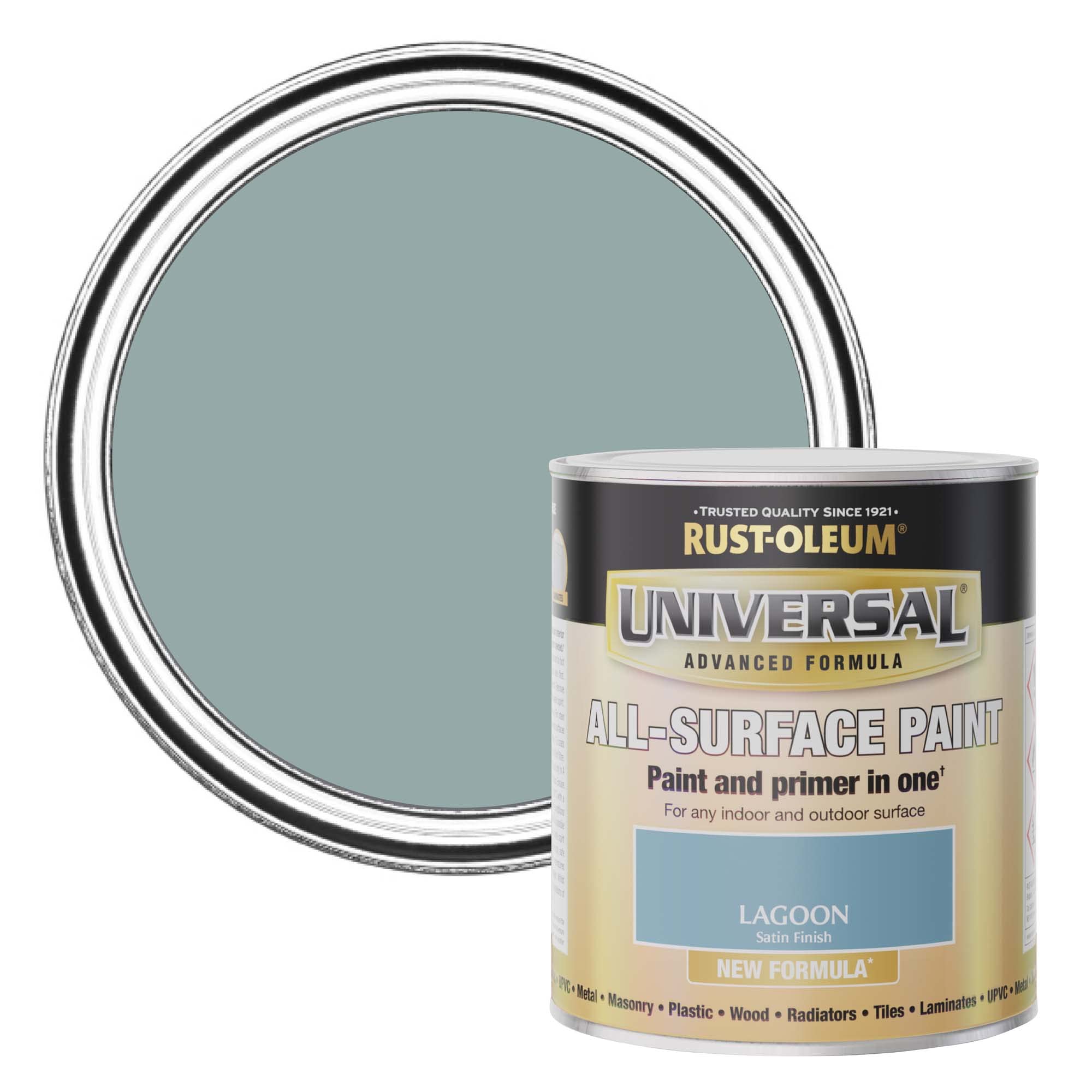 Rust-Oleum Universal Lagoon  Satin All-Surface Paint 750Ml from B&Q