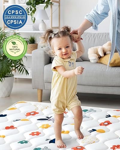 Miniatura 2 de Tapete de juego de espuma prémium para bebés, 79 x 71 pulgadas, tapete de juego extra grande para bebés, niños pequeños, bebés, tapete de esponja