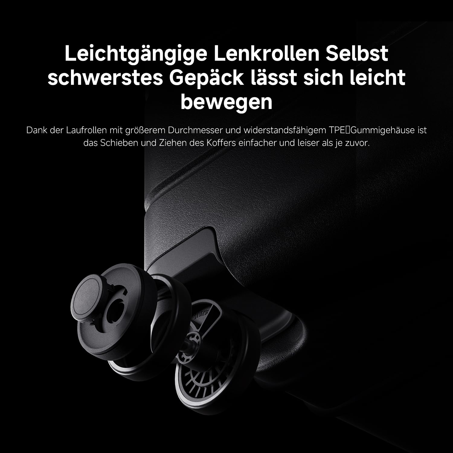 XIAOMI Luggage Classic Pro 28" Schwarz – Robuste Reißverschlüsse, TSA-Schlösser, 4:6 Öffnungsverhältnis, Eckenschutz, leichtläufige Rollen, Nass-Trocken-Trennung für stressfreies Reisen