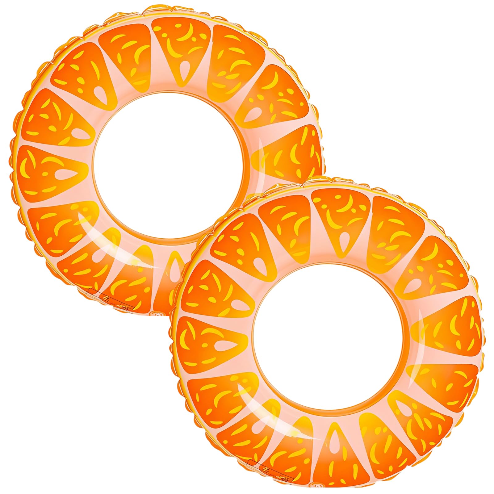 2 Pack Kids Inflatable Swimming Rings 70cm,Fruit Print Swim Rings for Adult Kid,Swimming Ring Inflatable Rubber Rings Pool Floats for Boys Girls Women Paddling Pool,Beach,Holiday and Summer Water Play