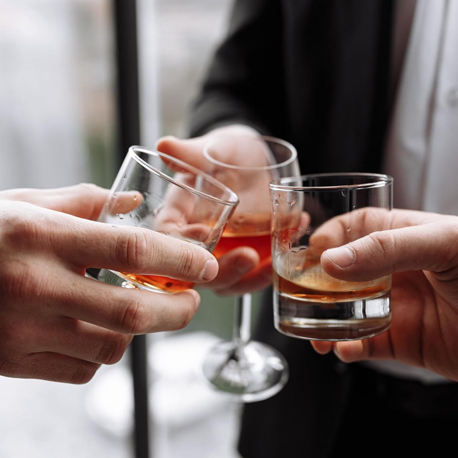 Drinking Glasses Bulk 12 Pack, 10 oz Glass Rocks Glass Cups Lowball Tumblers Clear Water Glasses Heavy Base for Whiskey Cocktails, Juice - Dishwasher Safe, Great for Gifting