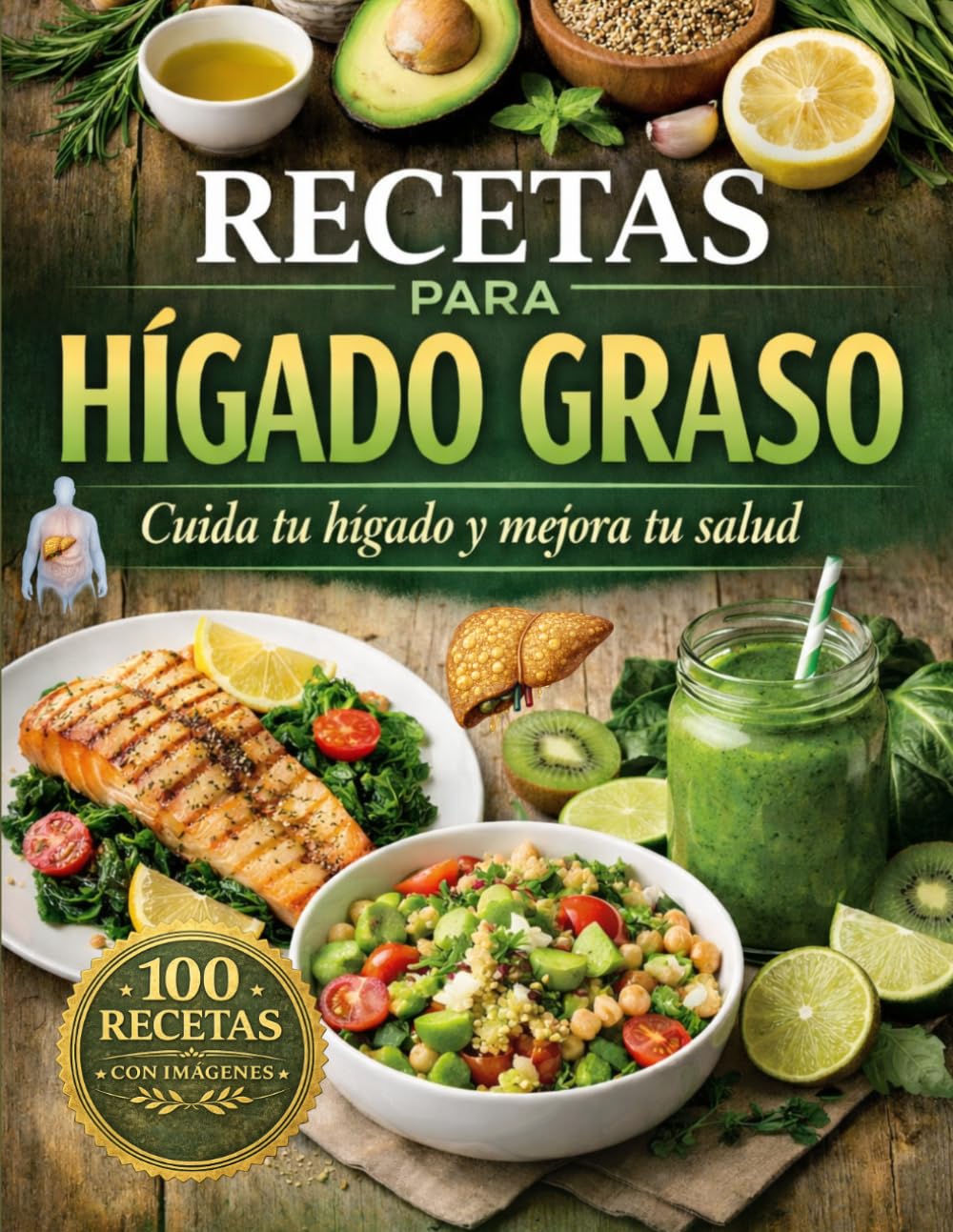 RECETAS PARA HÍGADO GRASO: 100 Recetas Naturales para Desintoxicar el Hígado, Reducir la Inflamación y Recuperar tu Energía