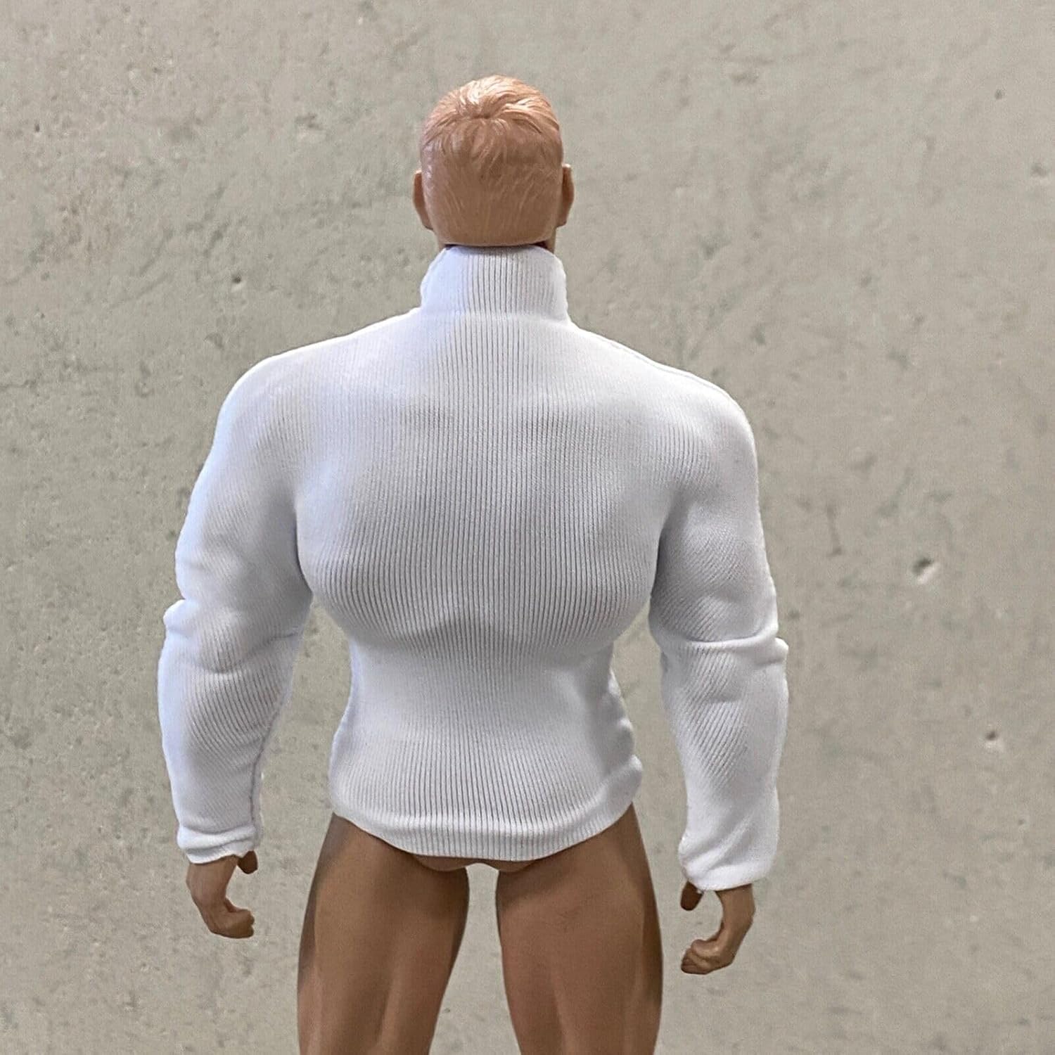 1/12 Scale Miniature Custom Handmade White Long Sleeve Compression Shirt for Mezco Marvel Legends Action Figure