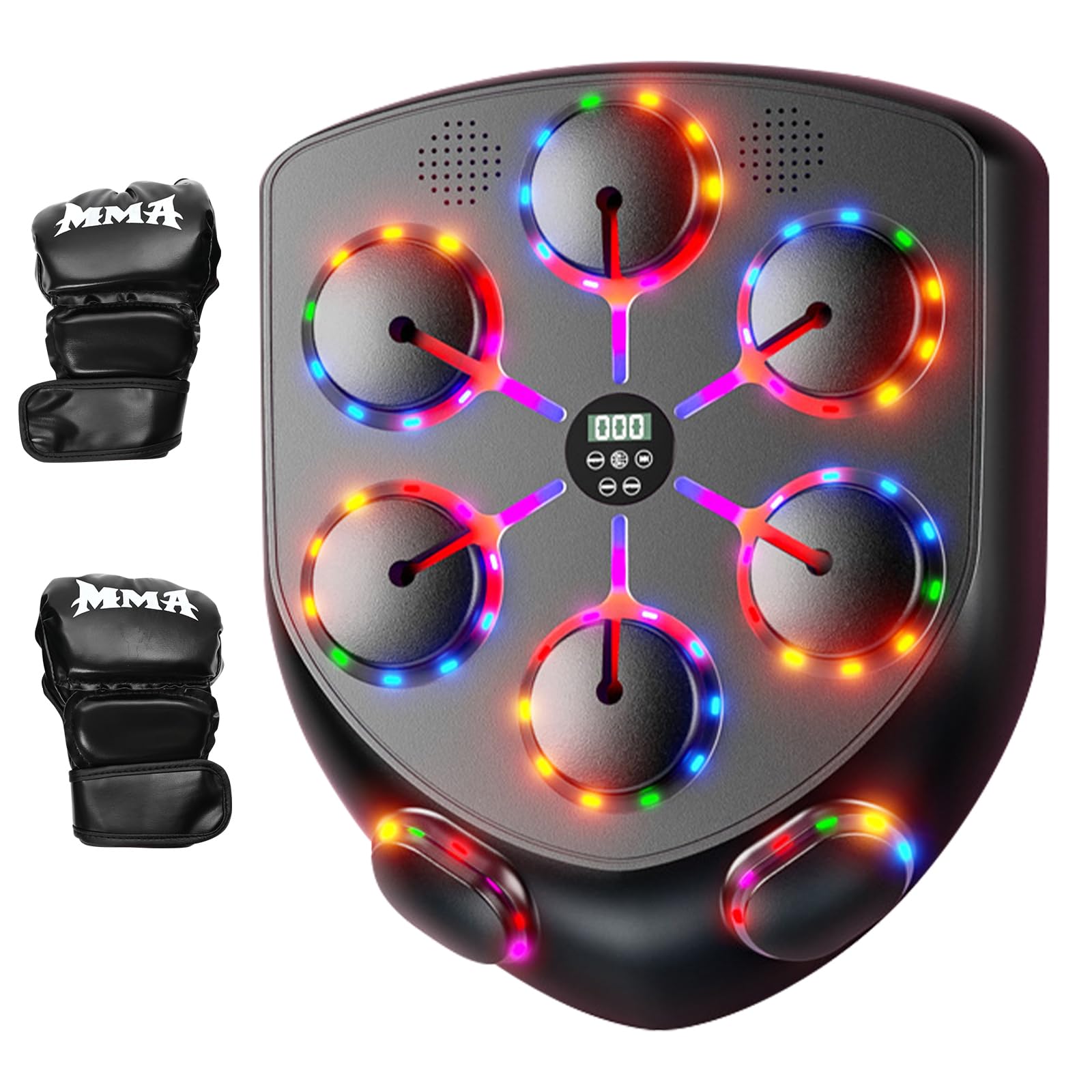 Ark miido Máquina de Boxeo Música Adulto, Music Boxing Machine Bluetooth con Guantes Boxeo para Adulto, 9 Modos de Velocidad Boxeador de Pared Musical para Entrenamiento de Boxeo Familiar