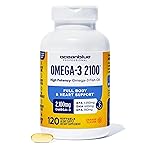 Oceanblue Professional Omega-3 2100mg Fish Oil Supplement - Triple Strength, High Potency EPA, DHA & DPA - Burpless, Wild-Caught, Natural Orange Flavor - 120 Count (Pack of 1)