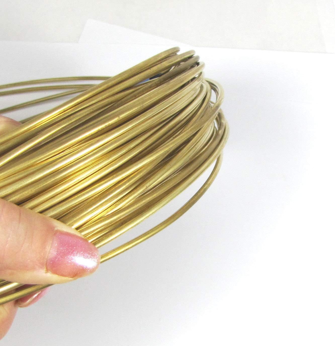 ART IFACT 2 Meters Brass Wire - 14 Gauge (2.032 mm Diameter) - Golden Wire for Jewellery - DIY Jewellery & Artistic - Imitation Jewellery part