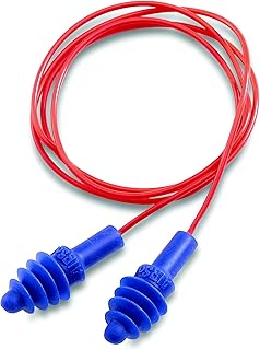 Honeywell Retail AirSoft Corded Reusable Flanged Earplugs with Storage Case, 1 Pair (RWS-53003) - Honeywell