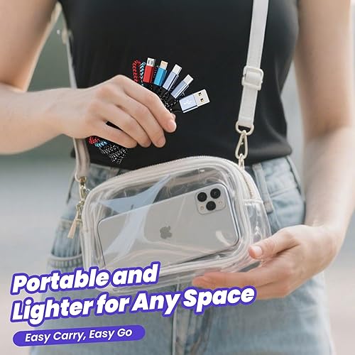 Miniatura 7 de Travel Essentials - Cable de carga dual tipo C 4 en 1, cable de carga múltiple para múltiples dispositivos, cargador de teléfono USB Unviersal con 2