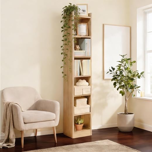 Green Soul Alba 7 Shelves Engineered Wood Book Shelf | Multipurpose Wooden Bookshelf for Home, Bedroom, Living Room, Study...