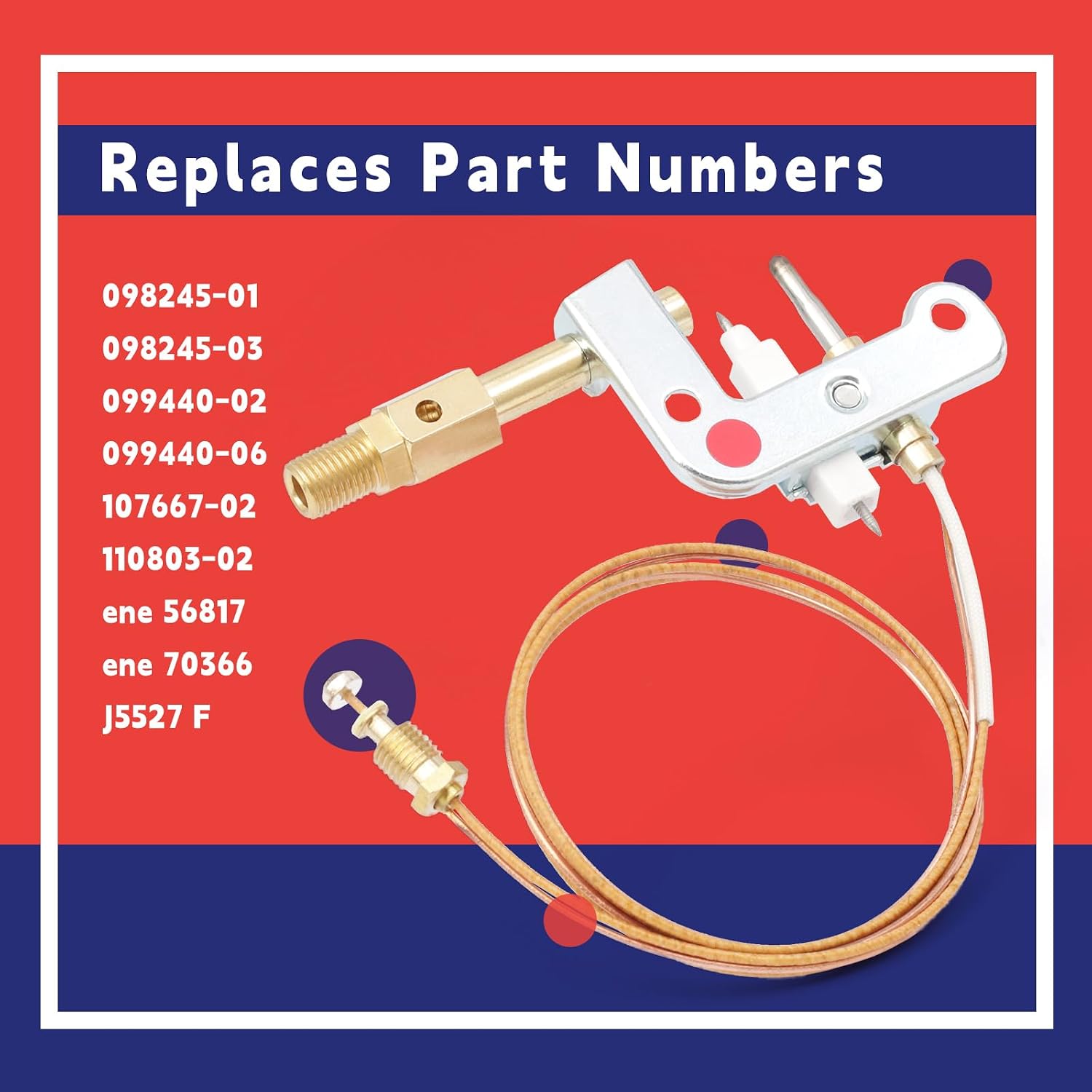 120630-02 Pilot ODS Assembly for Vent Free Propane Gas Logs Sets Wall Heaters and Fireplaces