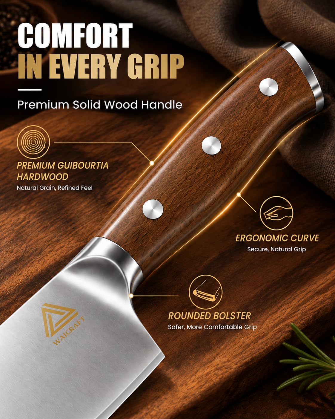 8" Professional Chef Knife, Advanced Edge for Lasting Sharpness — Amazon image 6