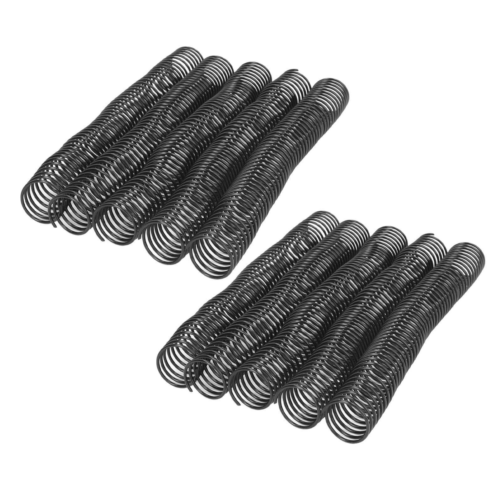 20 bobine di rilegatura a spirale in plastica, diametro 32 mm, 48 denti, passo 4:1, capacità 280 fogli, spirali nere per rilegatura a spirale per documenti