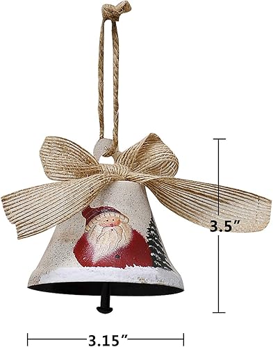 Miniatura 6 de Adornos colgantes para árbol de Navidad, cascabeles de metal, juego de 2 campanas decorativas de trineo, decoración de Navidad para interiores y