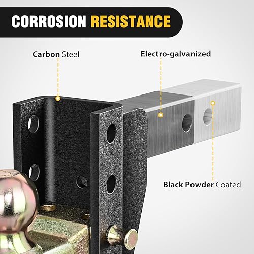 Miniatura 50 de Nilight Receptor de enganche de grillete de 2 pulgadas, 45000 libras, resistencia a la rotura, grillete de anillo en D de 3/4 pulgadas con pasador