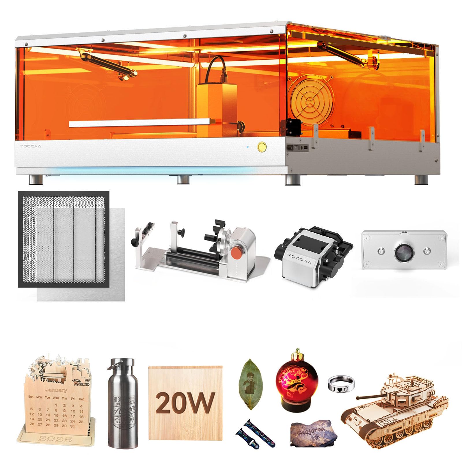 Amazon.com: TOOCAA 20w Laser Engraver with 5 in 1 Rotary Roller