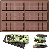 Husfunov Silicone Chocolate Bar Mold for Dubai Pistachio Rods & Knafeh - Non-Stick Food Grade, 10 Cavities, Easy Release