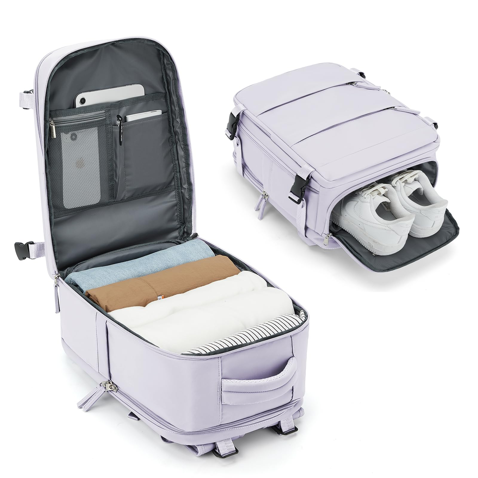 BJLFS Borse da Cabina per Ryanair 40x20x25 Bagaglio a Mano Zaino da viaggio aere,Zaino Easyjet 45x36x20,Zaino Casual per laptop da 14 pollici per scuola