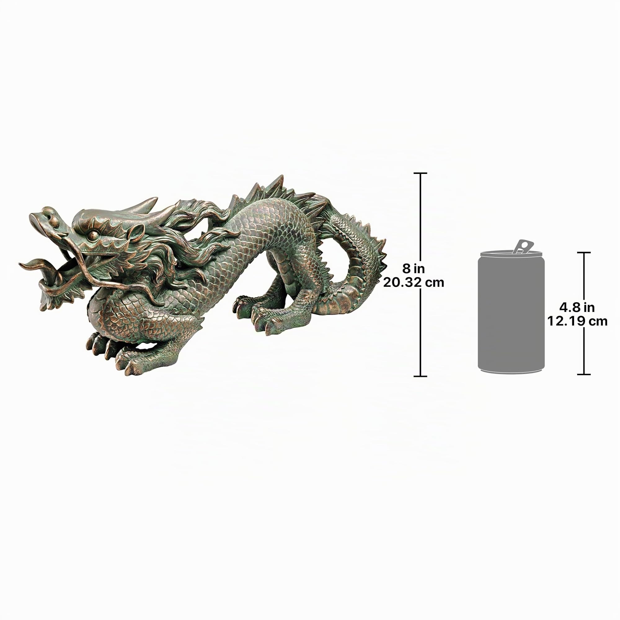 Design Toscano EU9306 Statue de Dragon Chinois d'Etang de Koi Résine
