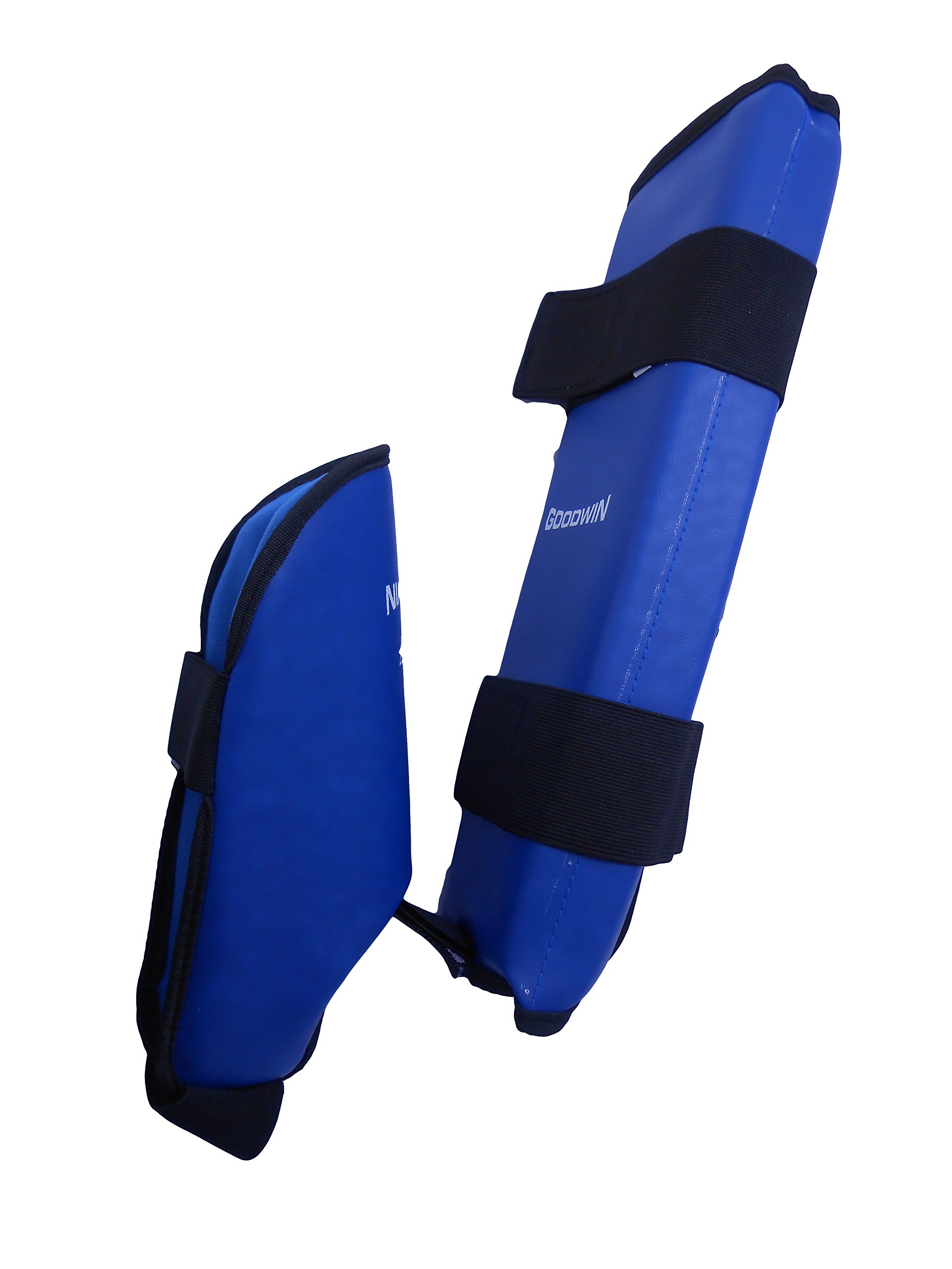 Goodwin Kai Approved Karate Shin Pad, Foot Protector (Blue, Small) 1