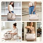 VNINE Sacs de voyage Duffel pour les femmes: Sacs Weekender avec compartiment de chaussure Porter sur sac de nuit avec sac de toilette Sac de gym avec poche humide Article personnel Sac de voyage Sac d'hôpital pour la livraison de travail