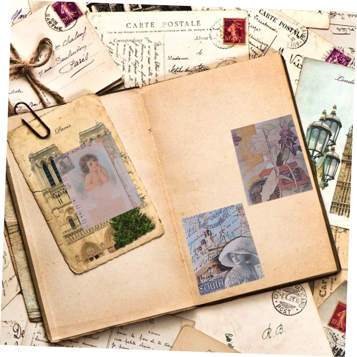 6pezzi Retro Scrapbook Notebooks Vintage per Scrapbooking e Cancelleria per Studenti e